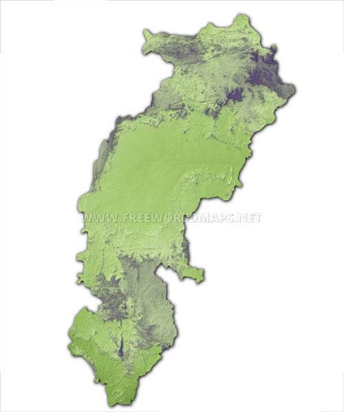 Chhattisgarh HD blank map
