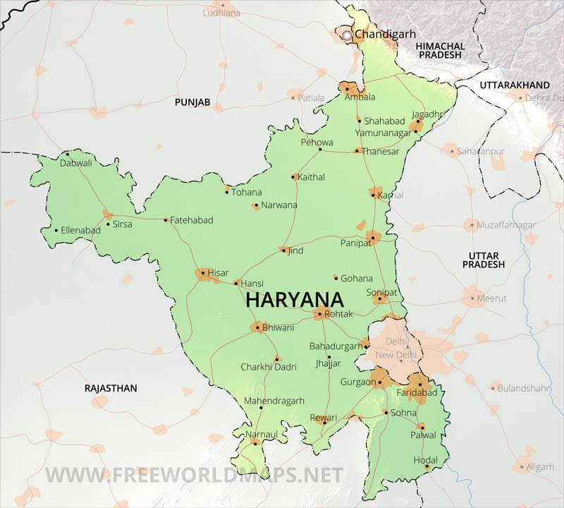 Haryana map Haryana map