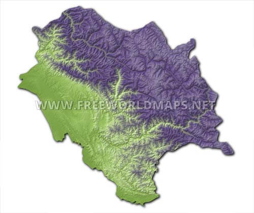 Himachal Pradesh HD blank map