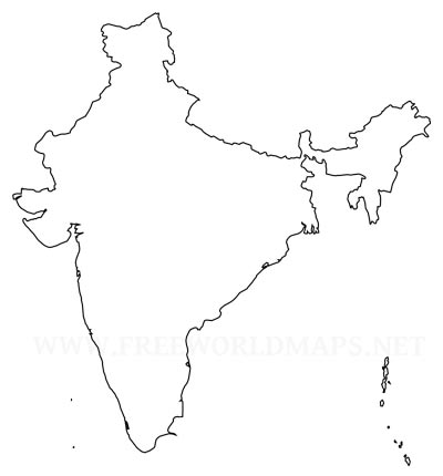 India outline map India outline map