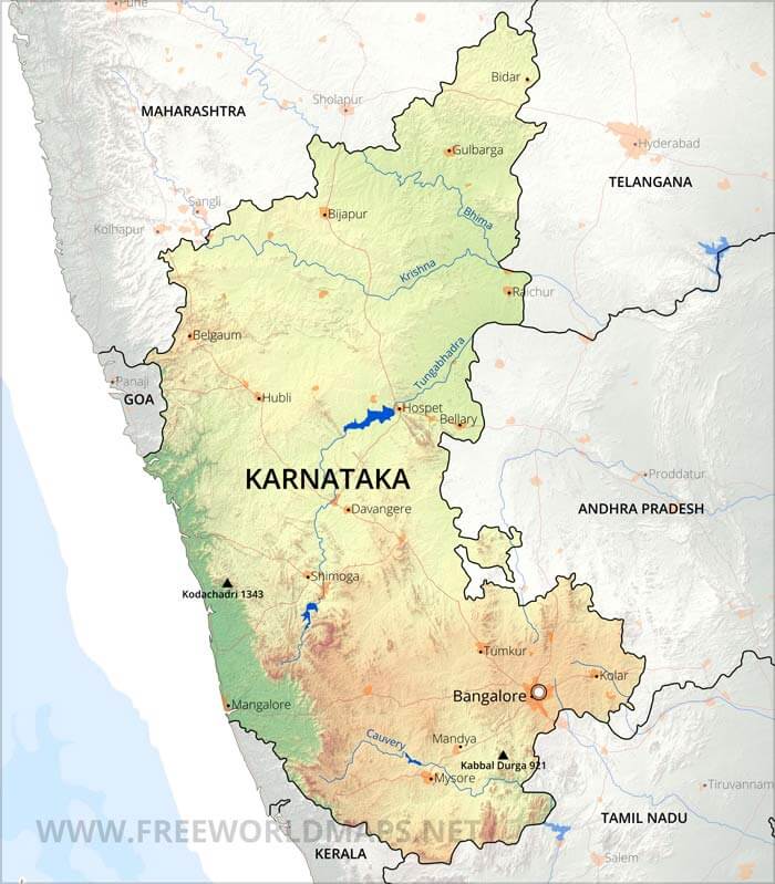 Karnataka map