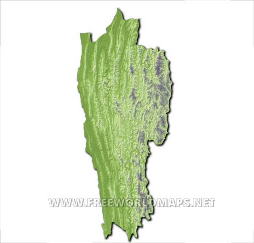 Mizoram HD blank map Mizoram HD blank map