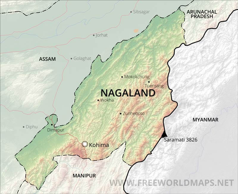 Nagaland map Nagaland map