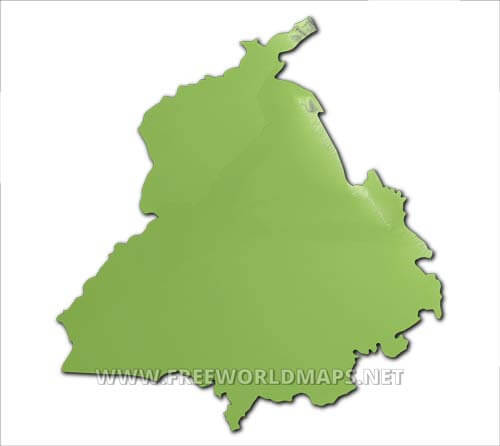 Punjab HD blank map