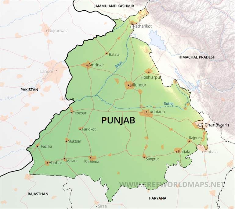 Punjab map