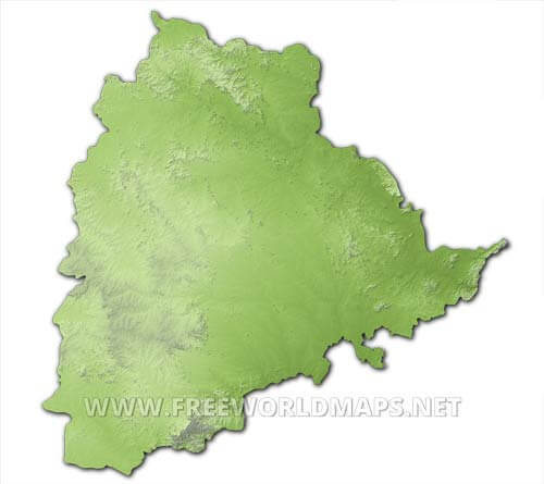 Telangana HD blank map