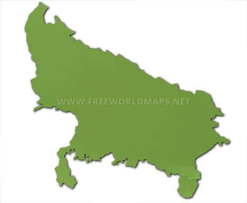 Uttar Pradesh HD blank map Uttar Pradesh HD blank map
