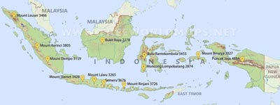 Indonesia mountains