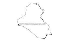 Blank map of Iraq