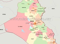 Iraq political map Iraq political map