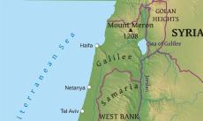 Physical map of Israel Physical map of Israel