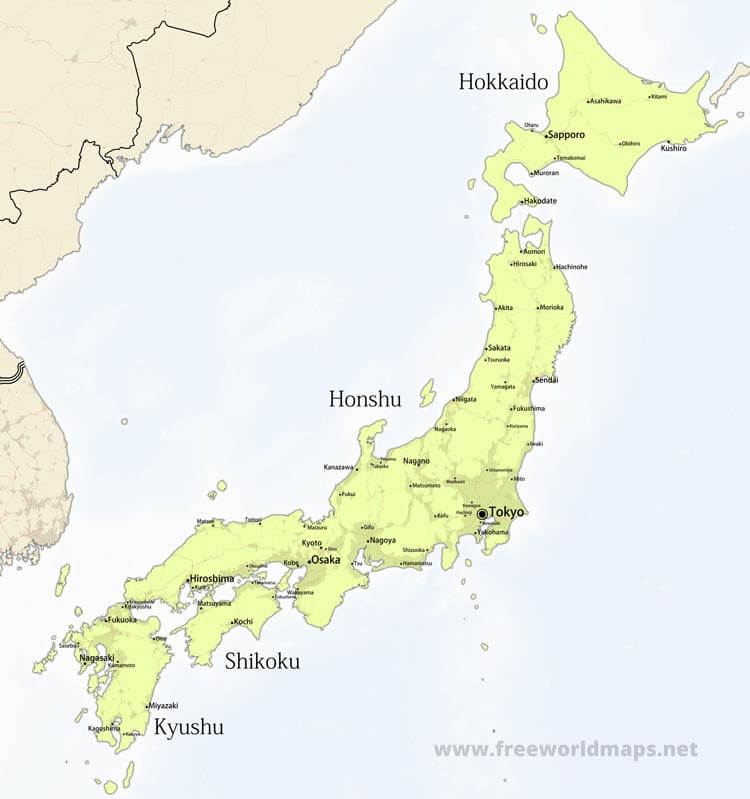 Japan major cities