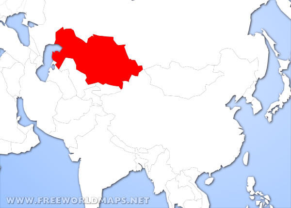Kazakhstan location in Asia