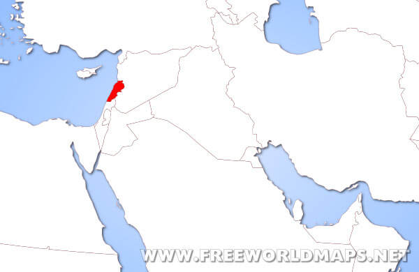 Lebanon location in Asia
