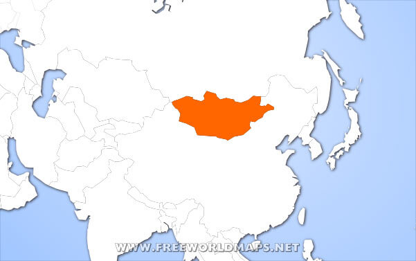 Mongolia location in Asia