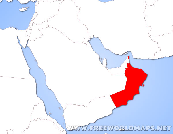 Oman location in Asia