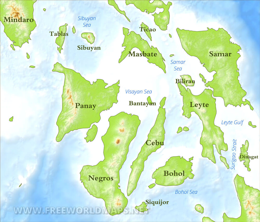 Where Is Visayas In The Philippines Map - United States Map