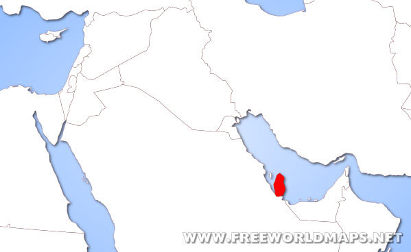 Qatar location in Asia