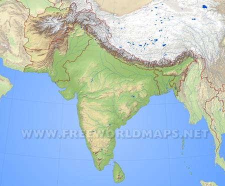 South Asia HD map South Asia HD map