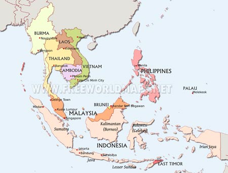 Southeast Asia map