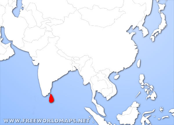 Sri Lanka location in Asia