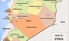 Syria political map