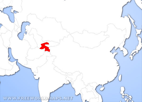 Tajikistan location in Asia
