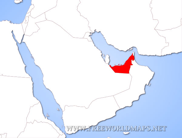 The United Arab Emirates location in Asia The United Arab Emirates location in Asia