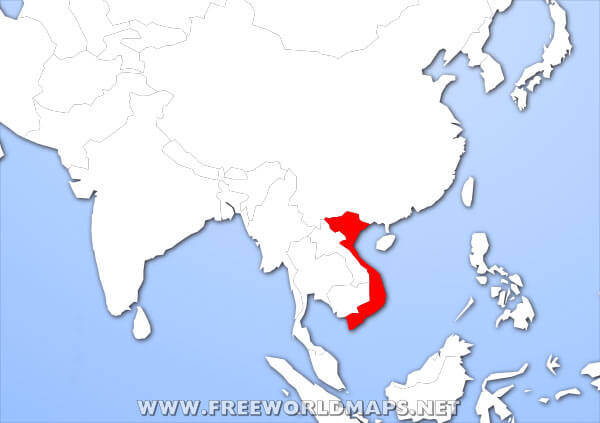 Vietnam location in Asia