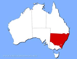 New South Wales location map