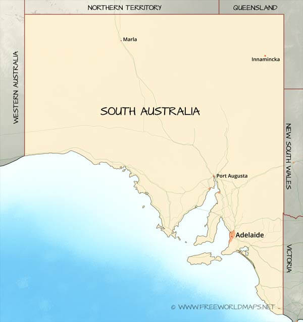 South Australia map