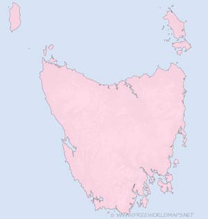 Tasmania blank map HD