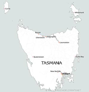 Tasmania cities