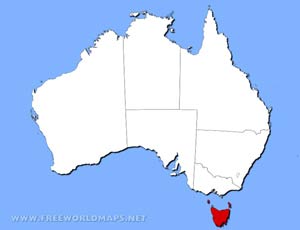 Tasmania location map