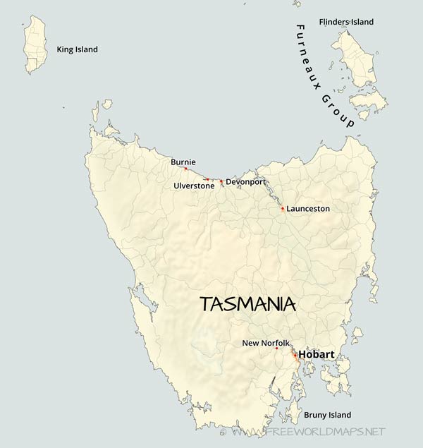 Tasmania map