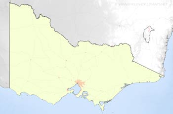 Victoria blank map HD