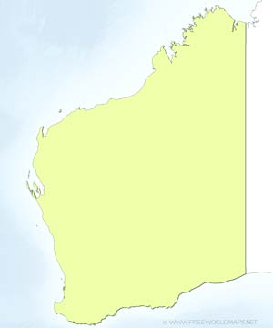 Western Australia blank map HD Western Australia blank map HD