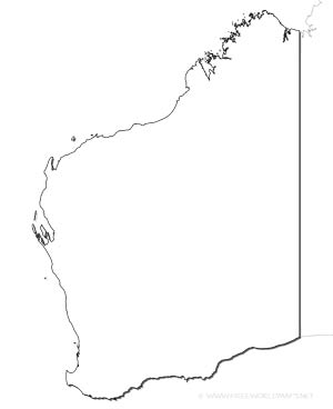 Western Australia outline map HD Western Australia outline map HD