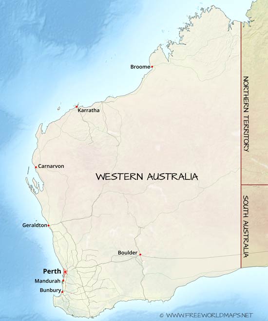 Western Australia map Western Australia map