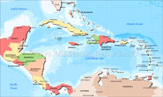 Caribbean map
