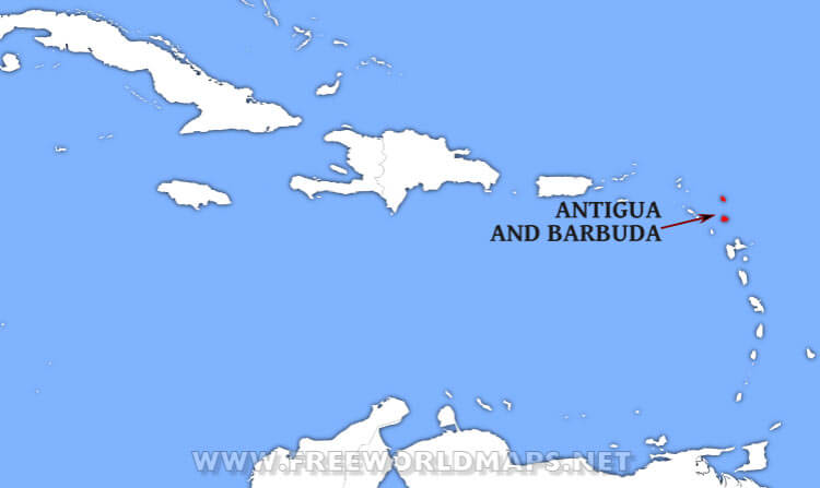 Antigua and Barbuda location map