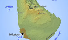 Barbados map