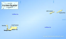 Cayman Islands map