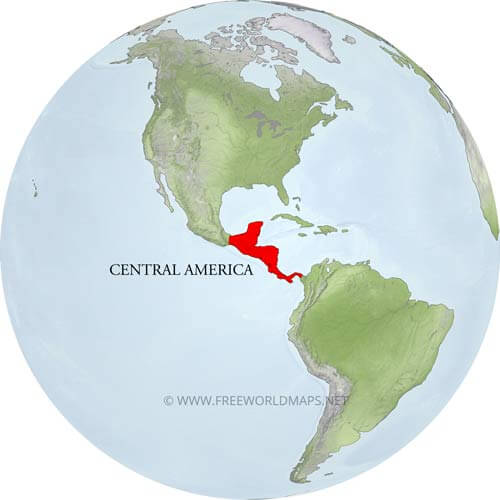 Central America location map