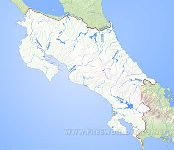 Costa Rica hygrography
