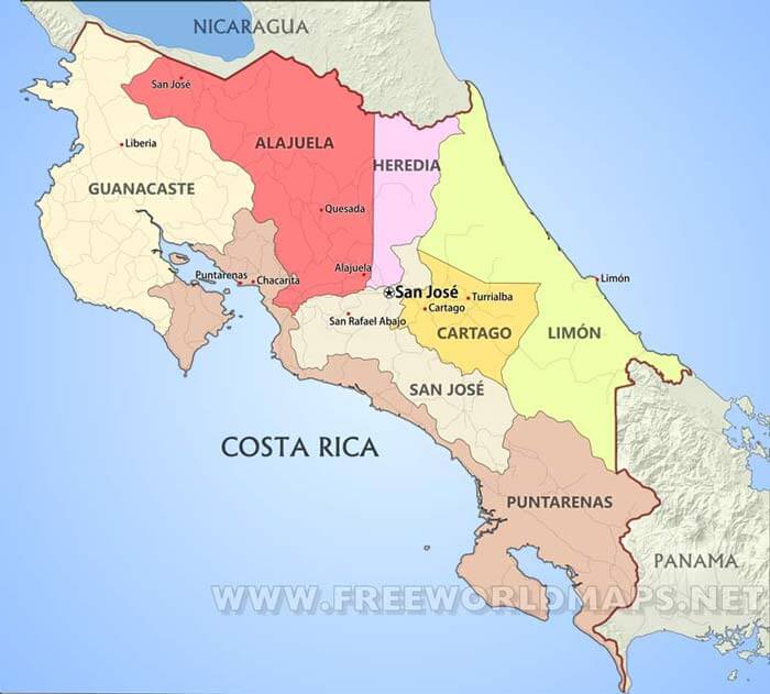 Costa Rica Map