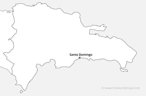 Dominican Republic outline map