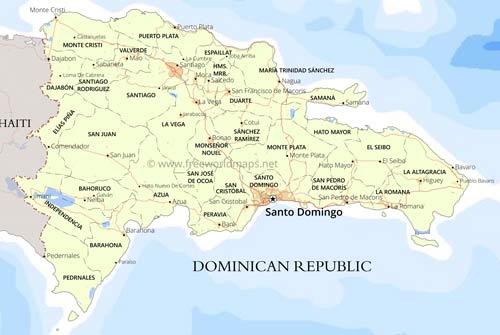 Dominican Republic political map