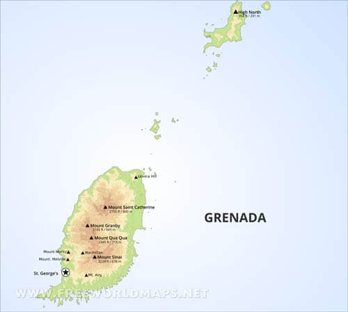Grenada mountains Morne Diablotins