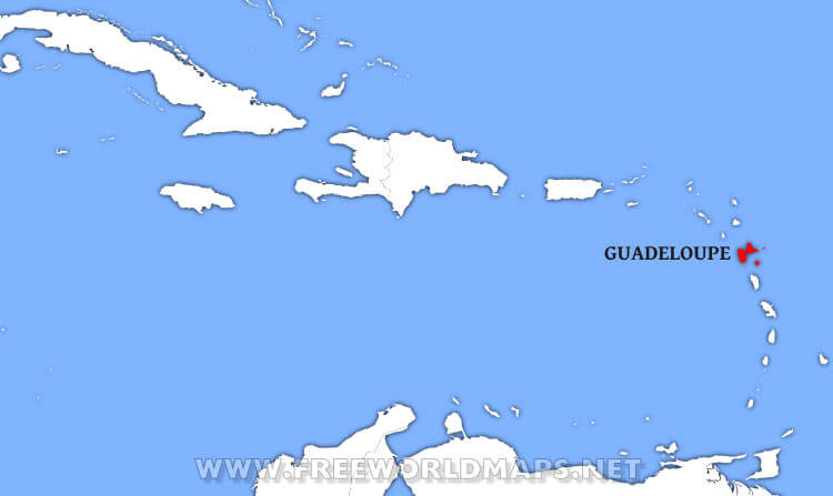Guadeloupe location map Guadeloupe location map